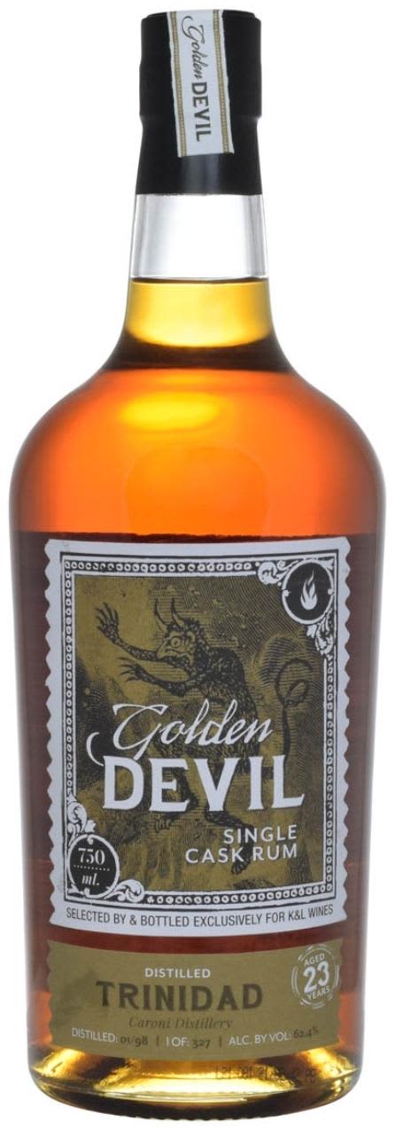 Golden Devil 1998 Caroni bottle, credit: K&L Wines