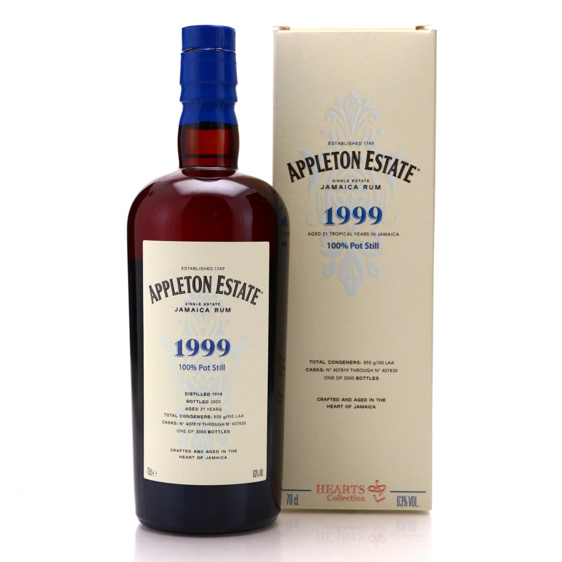 Appleton Estate Hearts Collection 1999 bottle and box, credit: Rum Auctioneer