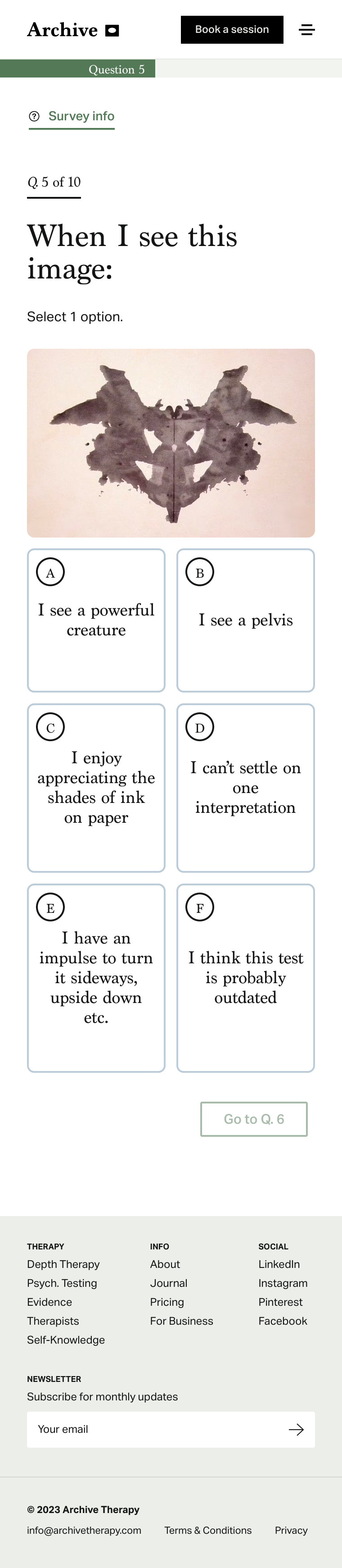 Questionnaire Page