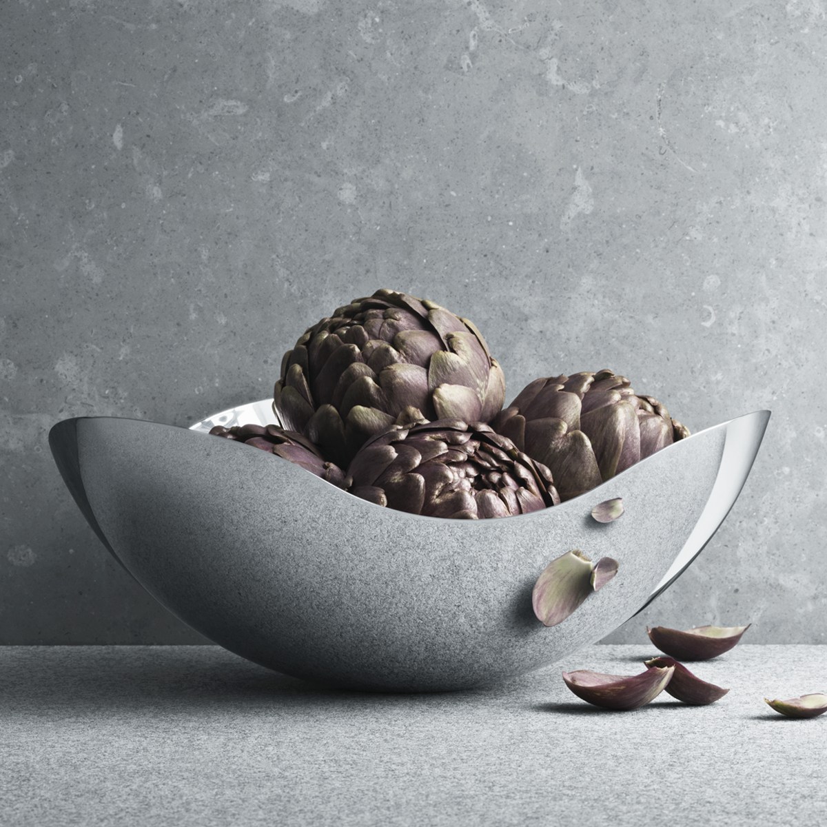 Mísa Bloom Georg Jensen z leštěné nerezové oceli – design Helle Damkjær