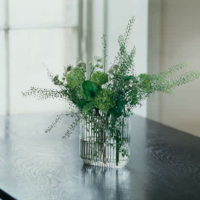 Vase in glass inspired by Sigvard Bernadotte from Georg Jensen