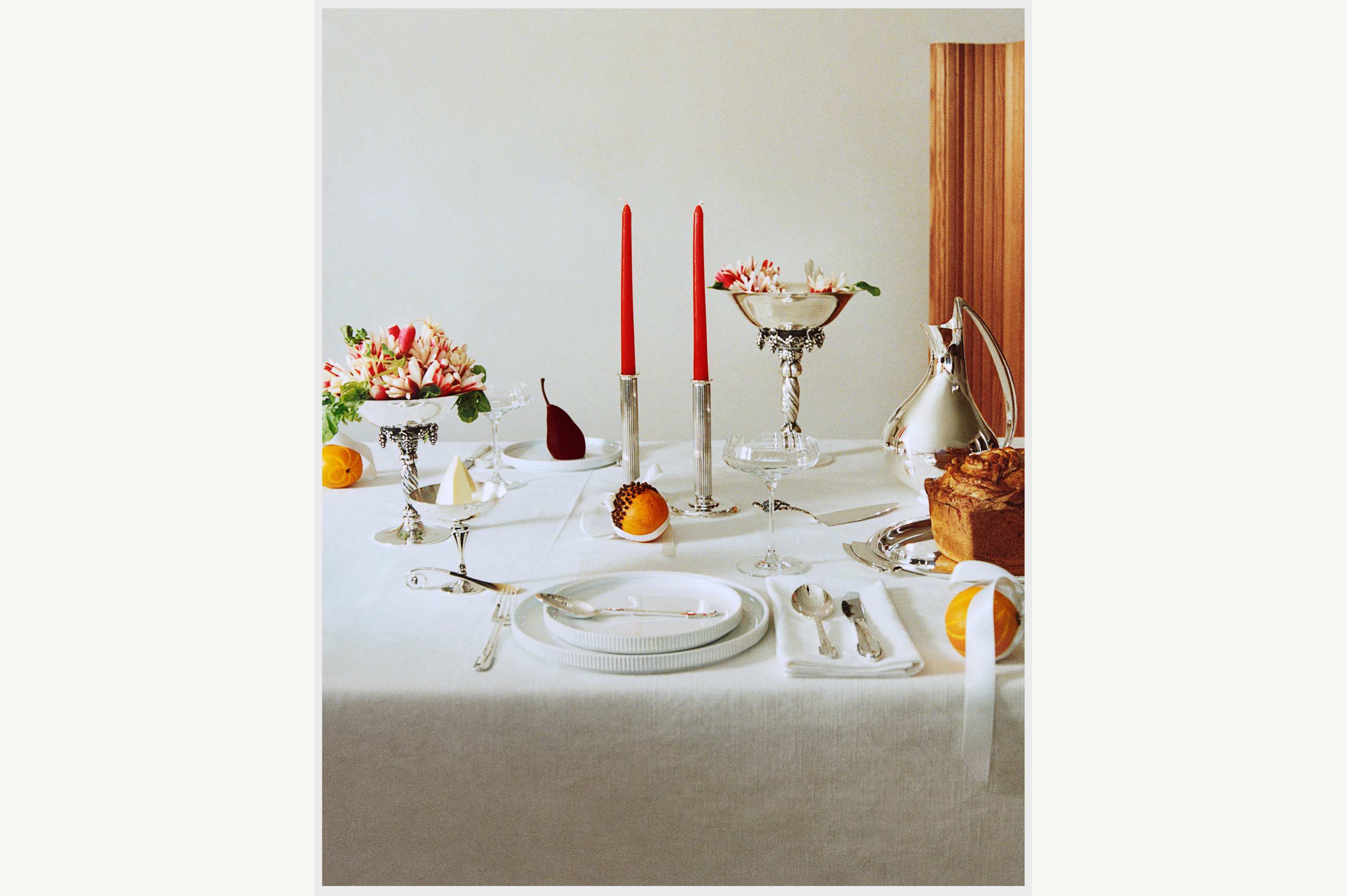 Georg Jensen table decorated in Silver