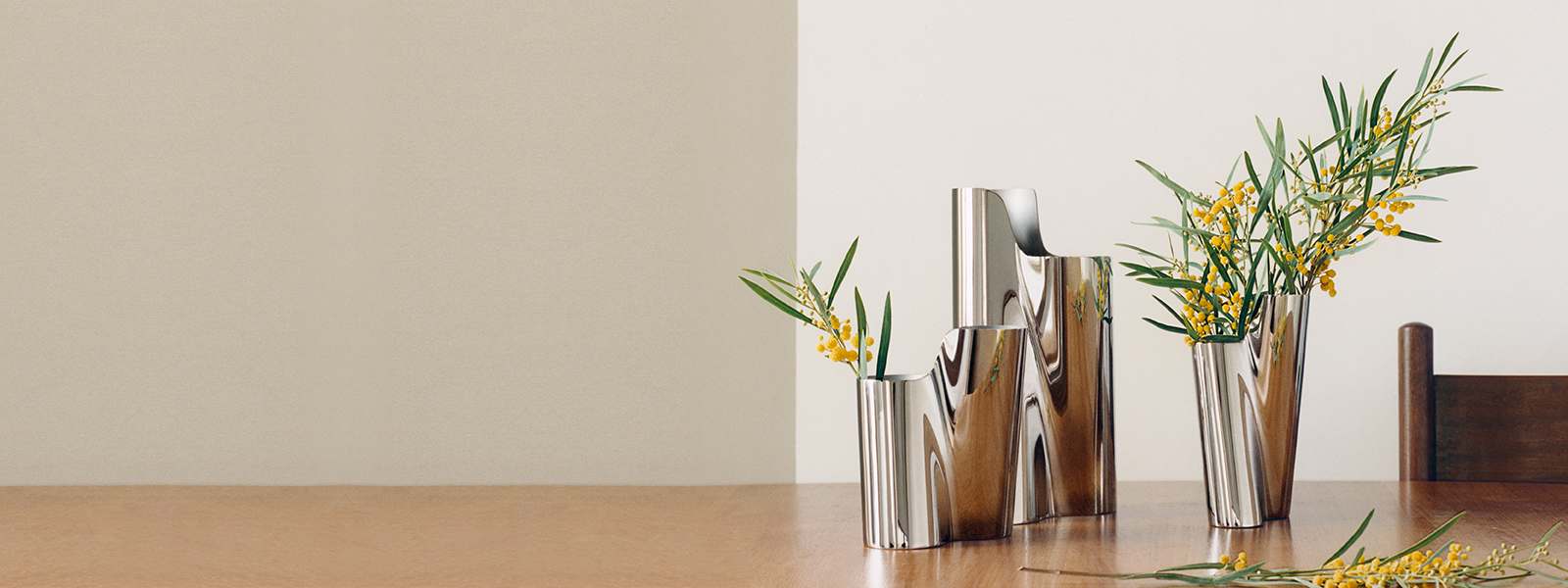 Lituus vase in stainless steel - Georg Jensen 