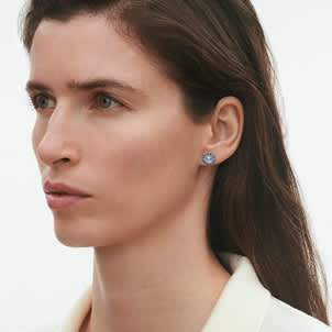 Georg Jensen Daisy earring in blue