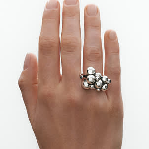Georg Jensen moonlight grapes ring in sterling silver