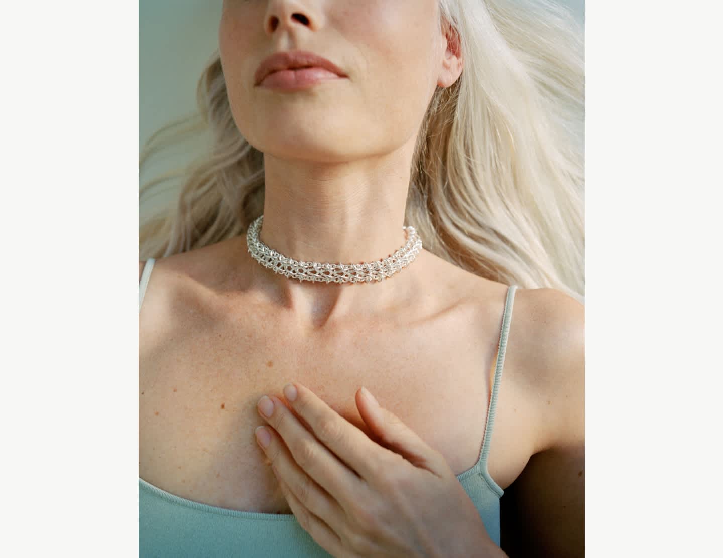 Necklace in sterling silver from new Weft collection at Georg Jensen