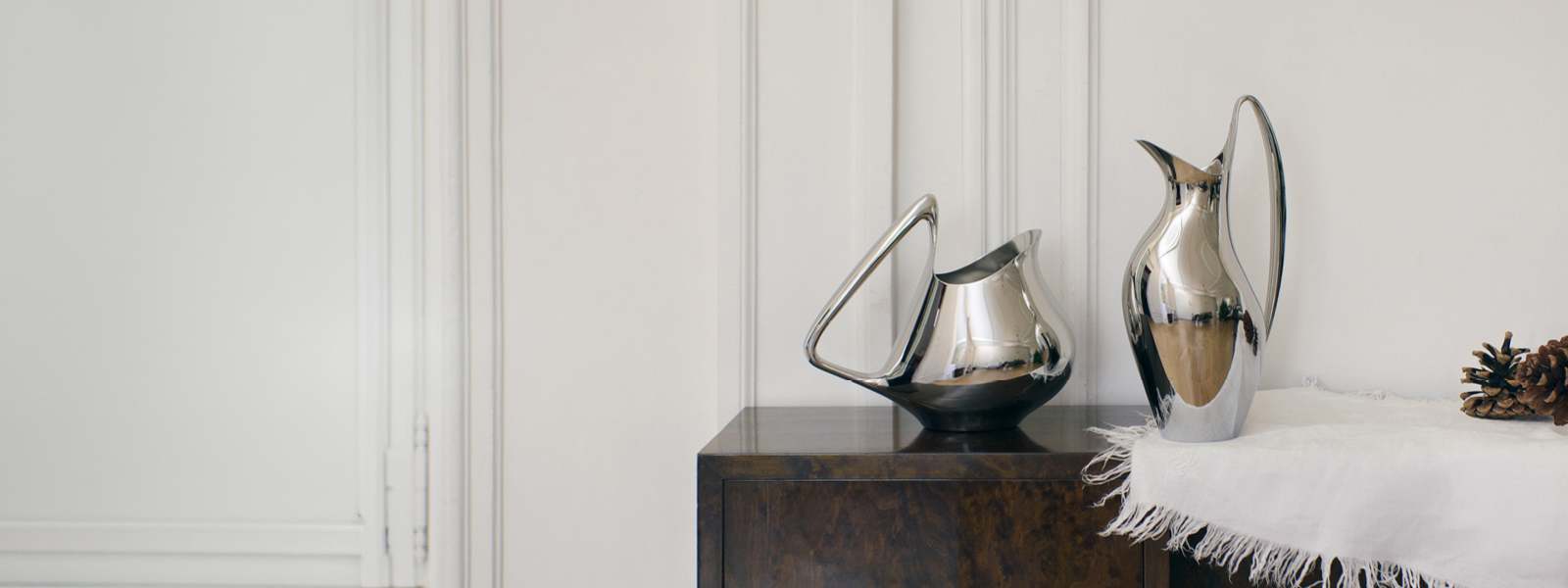 Georg Jensen Pitchers in stainless steel from the Henning Koppel collection