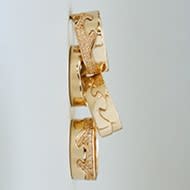 rings in 18kt yellow gold with champagne diamonds from the Fusion collection - Georg Jensen