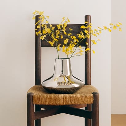 Vase in stainless steel, designed by Henning Koppel - Georg Jensen