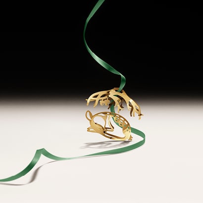 18 kt. gold Christmas ornaments designed by Georg Jensen