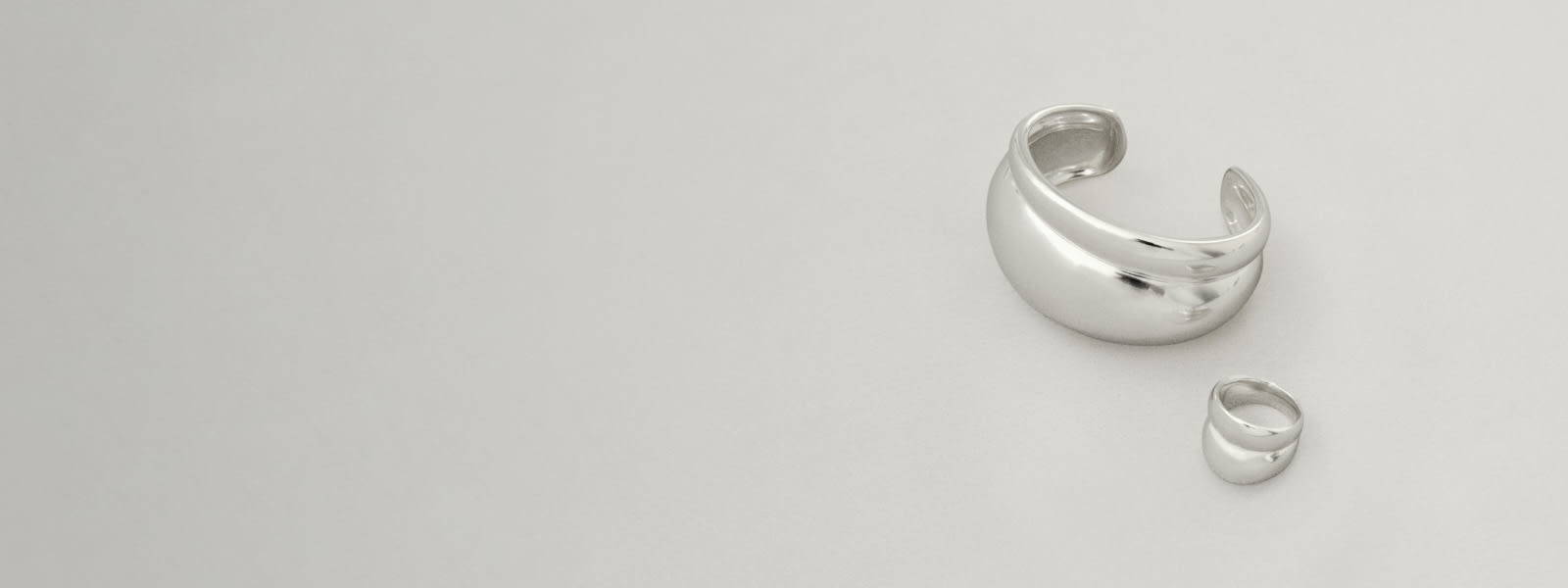 Bracelet and ring in sterling silver designed by Regitze Overgaard for Curve