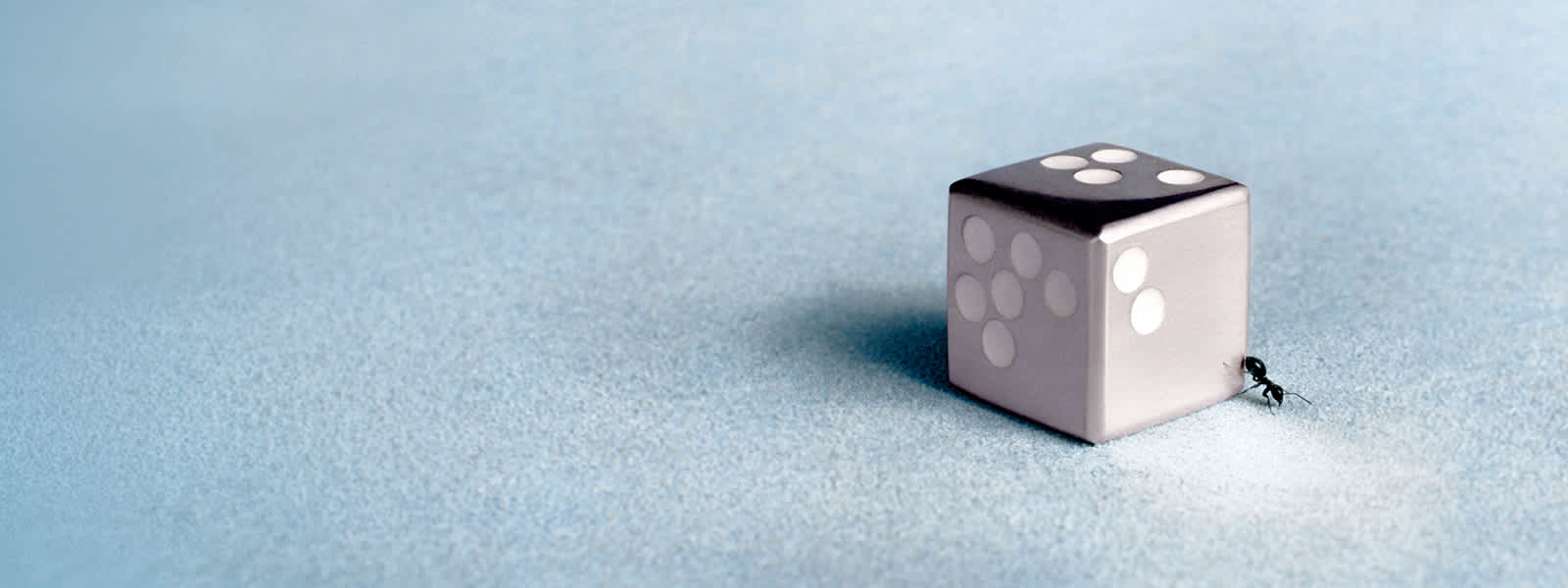 Dice in sterling silver with an ant from Georg Jensen