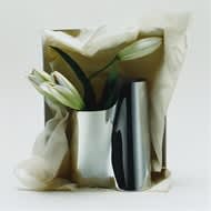 Vase in stainless steel designed by Anne Boysen for Lituus collection