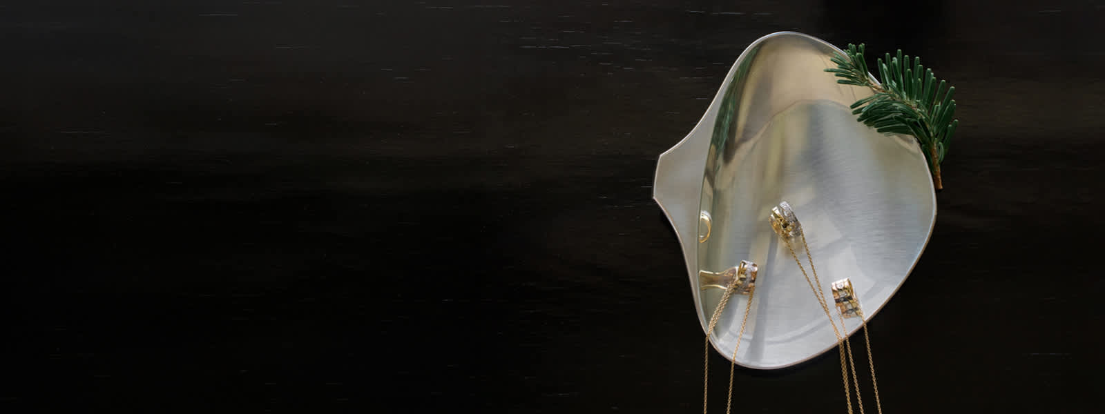 Necklaces in 18kt gold designed by Nina Koppel for Fusion collection