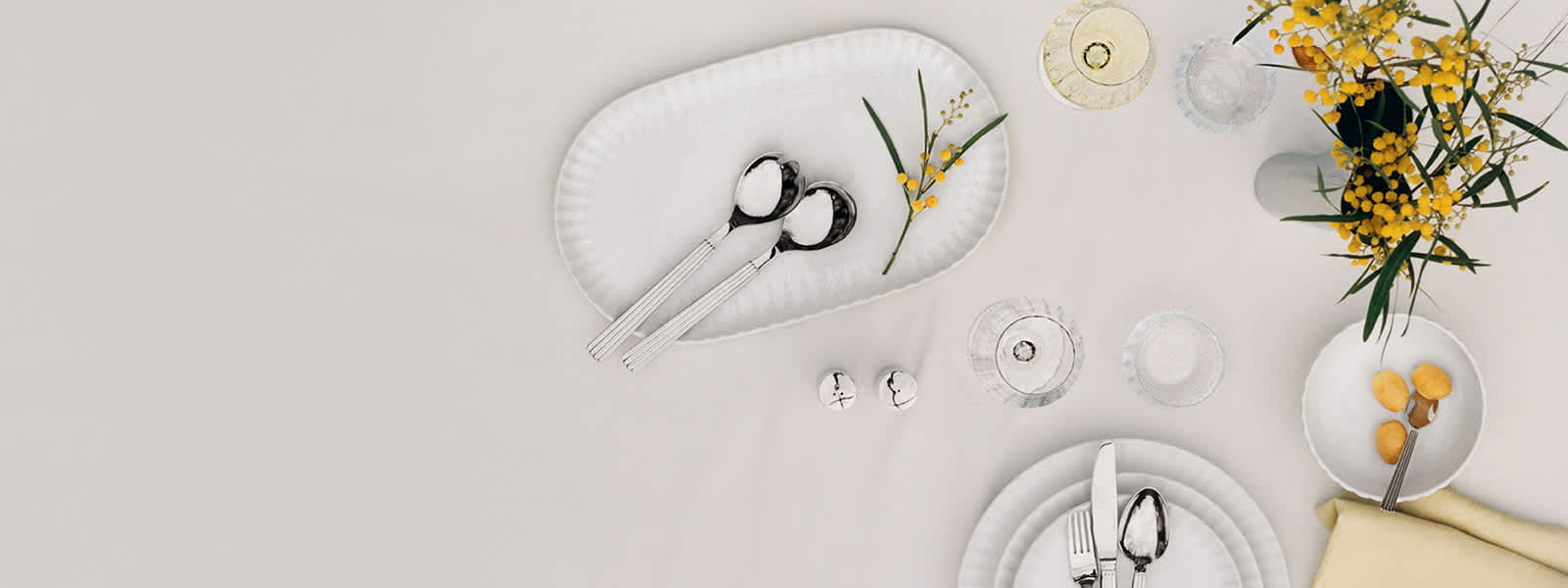 Bernadotte porcelain dinnerware - plates and serveware - Georg Jensen