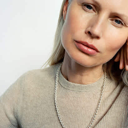 Necklace in sterling silver from new Weft collection at Georg Jensen