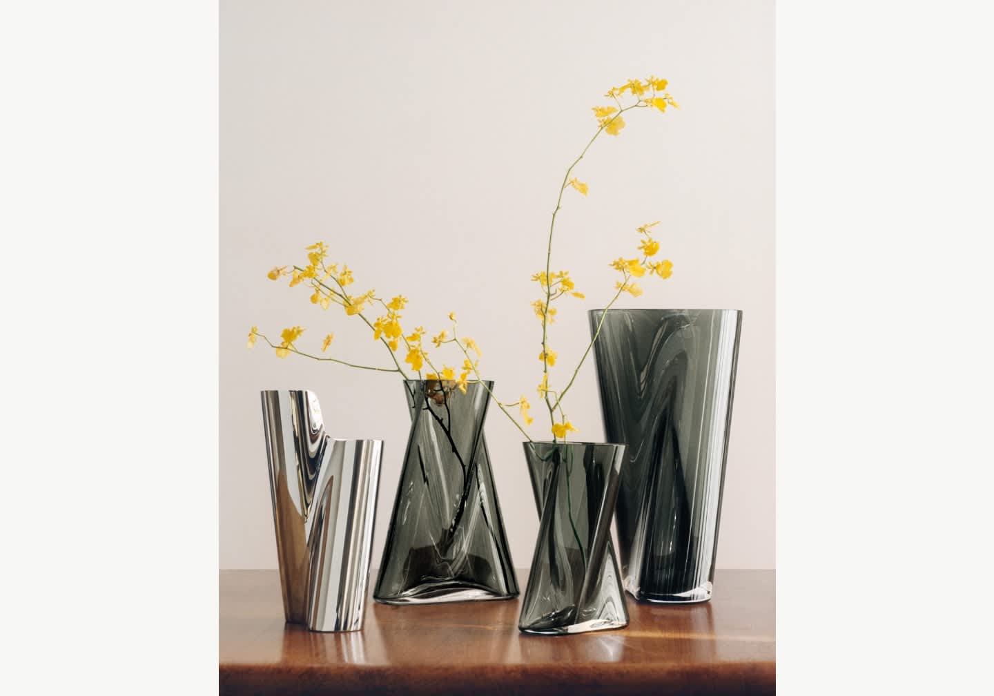Lituus vase in smoked glass - Georg Jensen