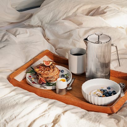 Bernadotte collection line extension tablesetting with porcelain plates and bowl