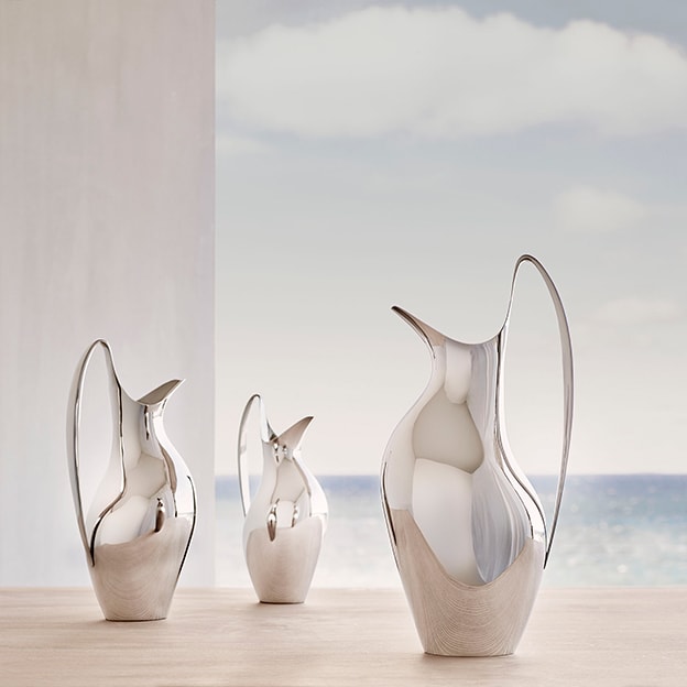 Georg Jensen Scandinavian design Koppel collection stainless steel pitcher