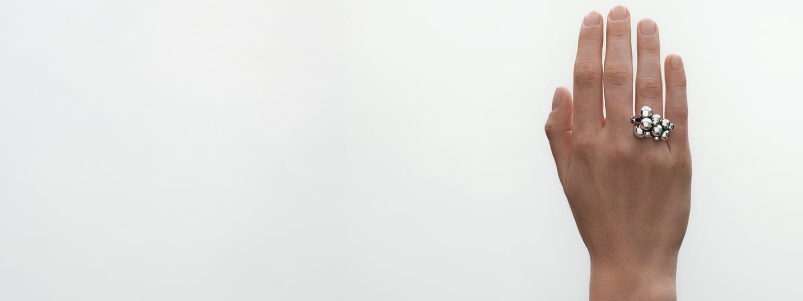 Georg Jensen ring in sterling silver from the moonlight grapes collection