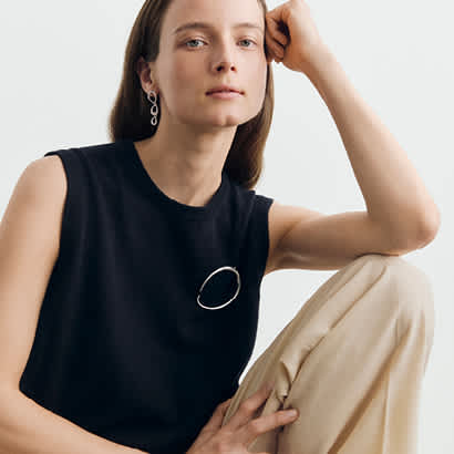 Georg Jensen Offspring brooch in sterling silver 