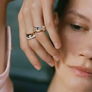 Ring in 18kt gold an diamonds designed by Nina Koppel for Fusion collection