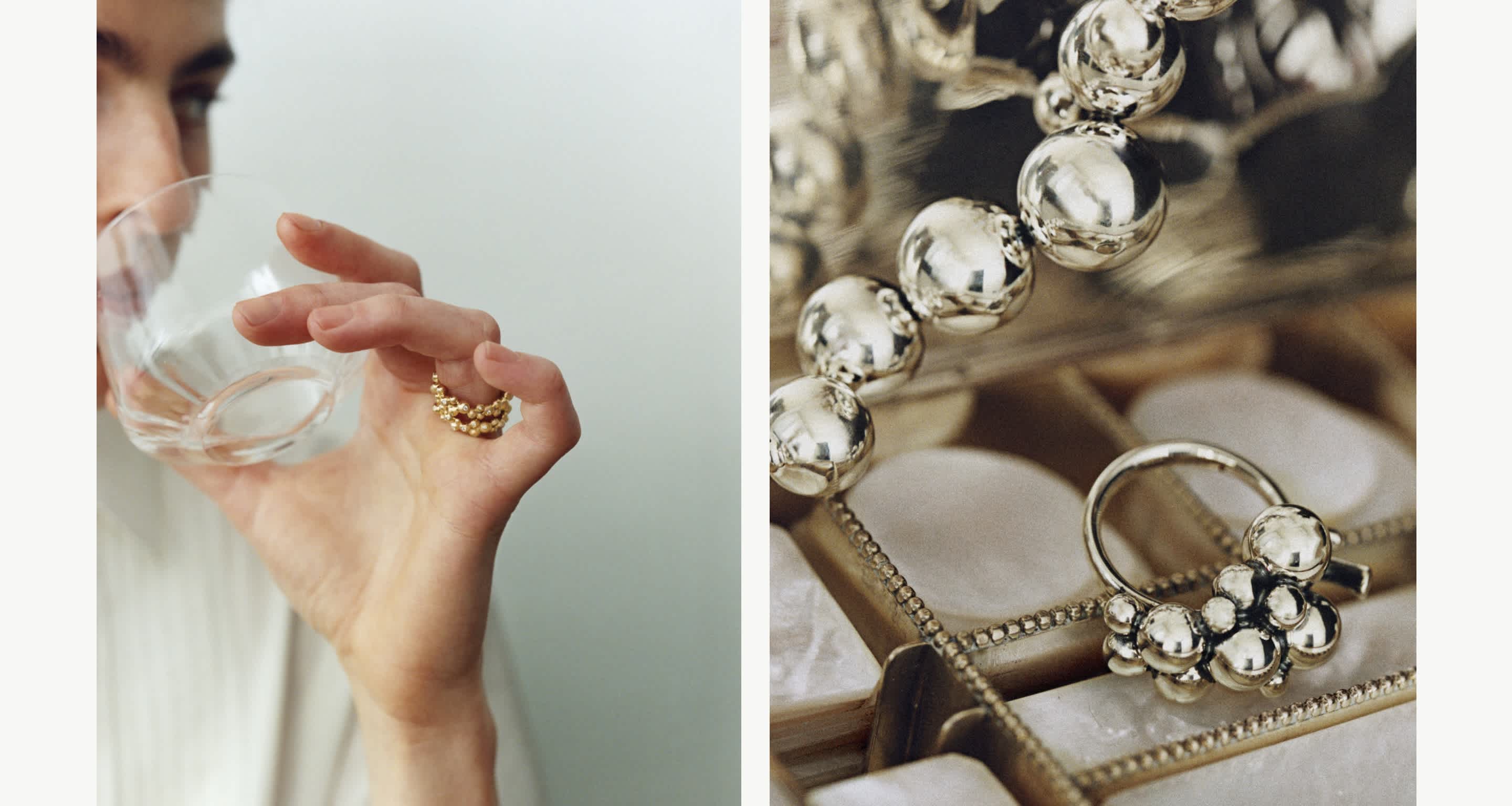 Ring in 18kt yellow gold from Moonlight Grapes collection at Georg Jensen