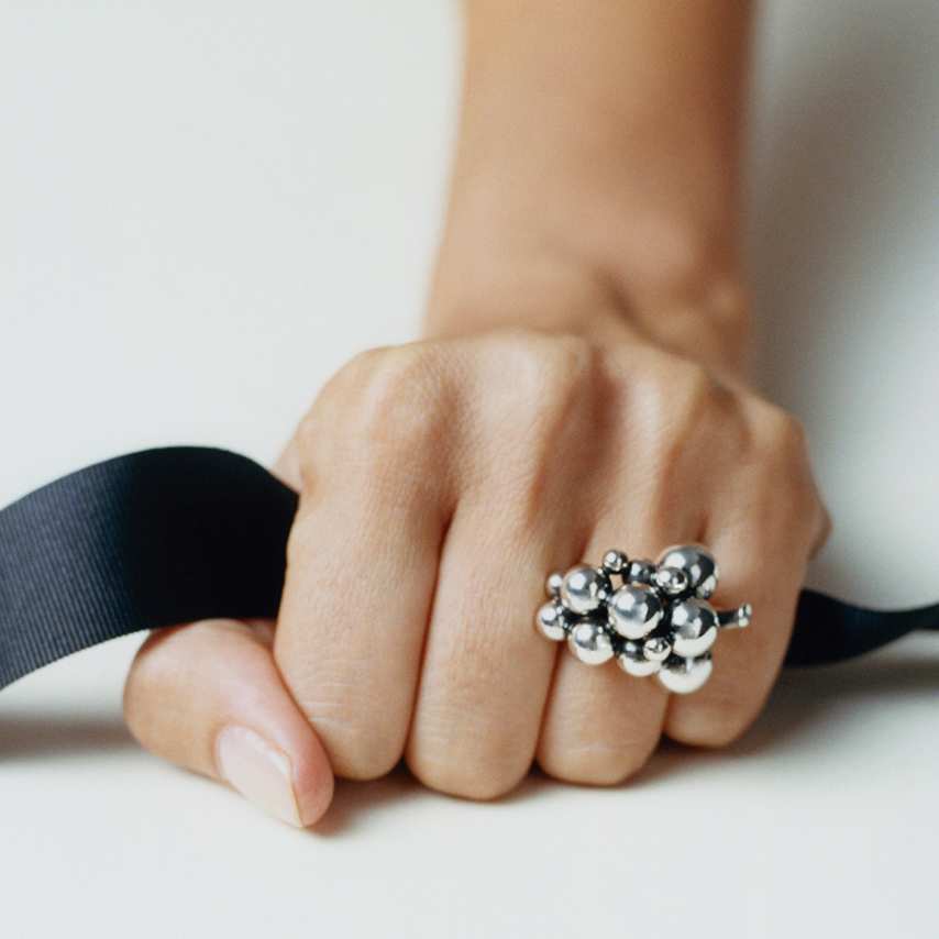 Georg Jensen Ring from the Moonlight Grapes collection in Sterling Silver