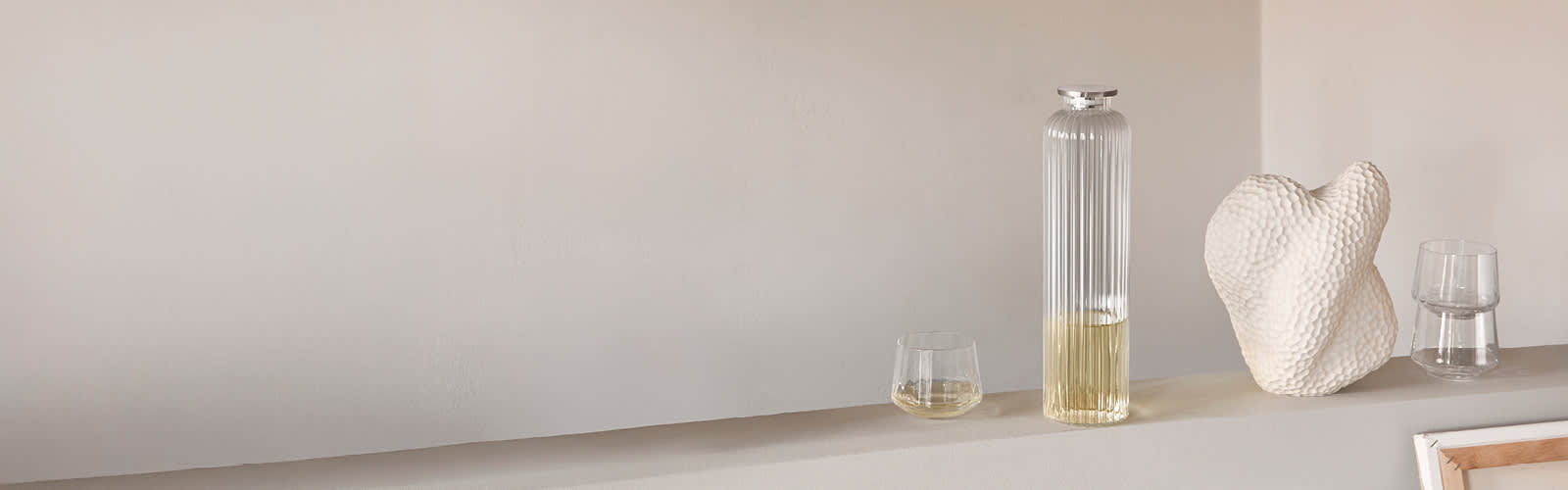 Georg Jensen Bernadotte Carafe set in glass