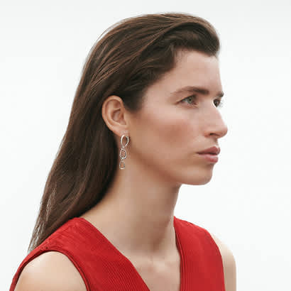 Earrings in sterling silver designed by Jacqueline Rabun for Offspring collection