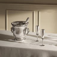 Handcrafted Fine Sterling Silver Champagne cooler from the Silver Grapes Masterpiece collection 2021 inspired by Georg Jensen