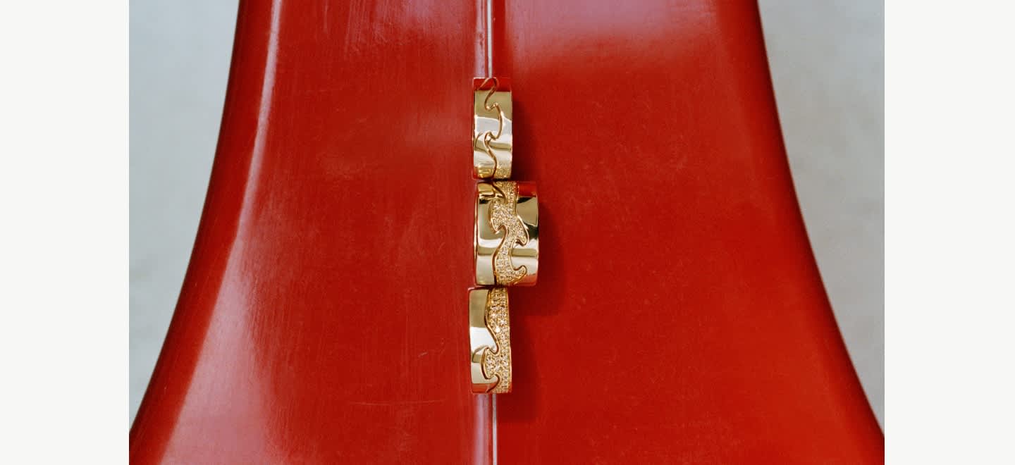 Georg Jensen Fusion rings in 18 kt. yellow gold