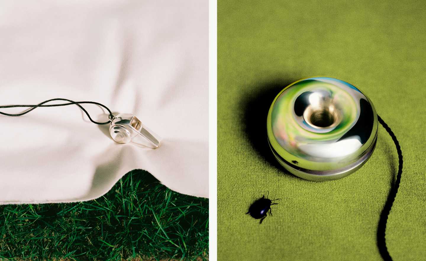 Yo-yo and whistle in sterling silver from Georg Jensen