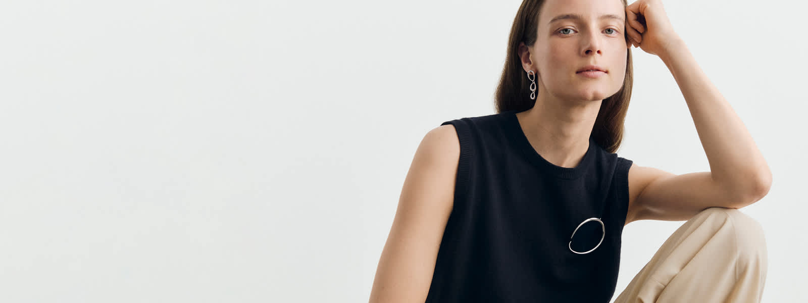 Earrings and brooch in sterling silver designed by Jacqueline Rabun for Offspring