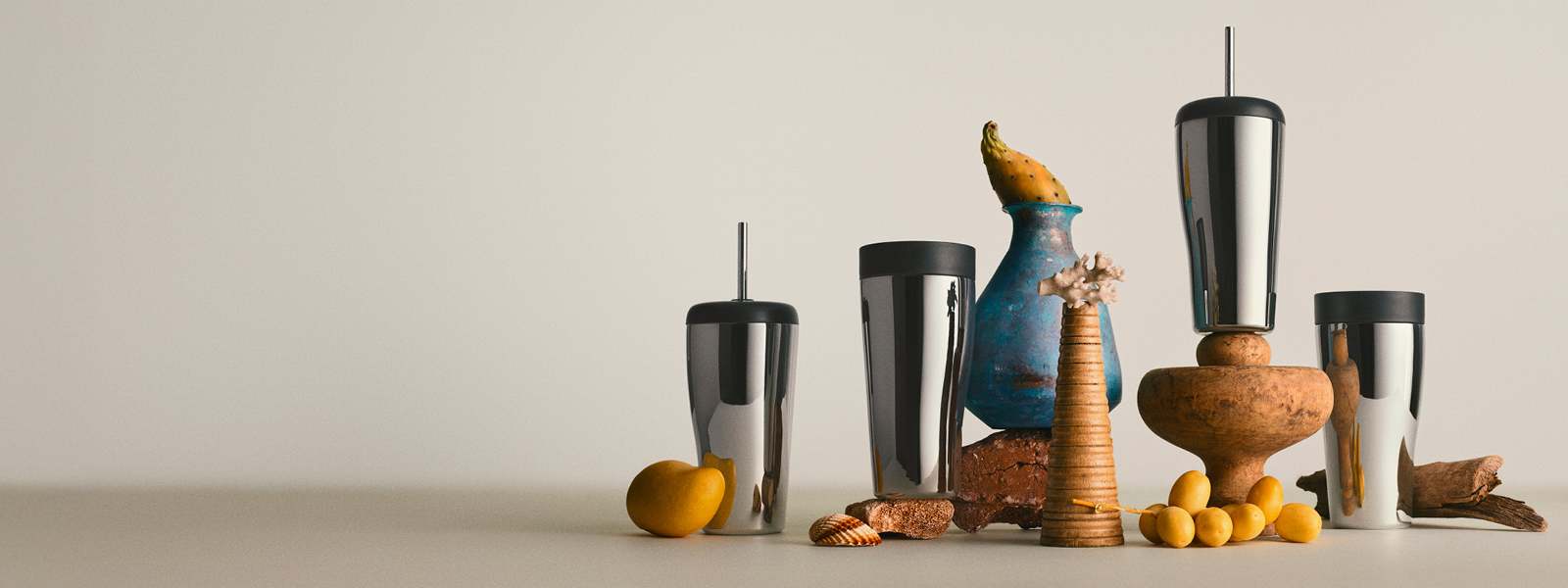 Georg Jensen new travel tumblers in stainless steel 