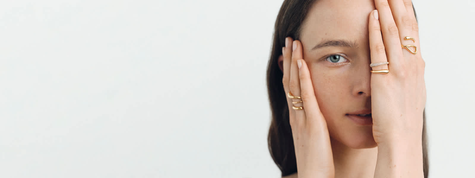 Rings in 18kt yellow gold and diamonds designed by Jacqueline Rabun