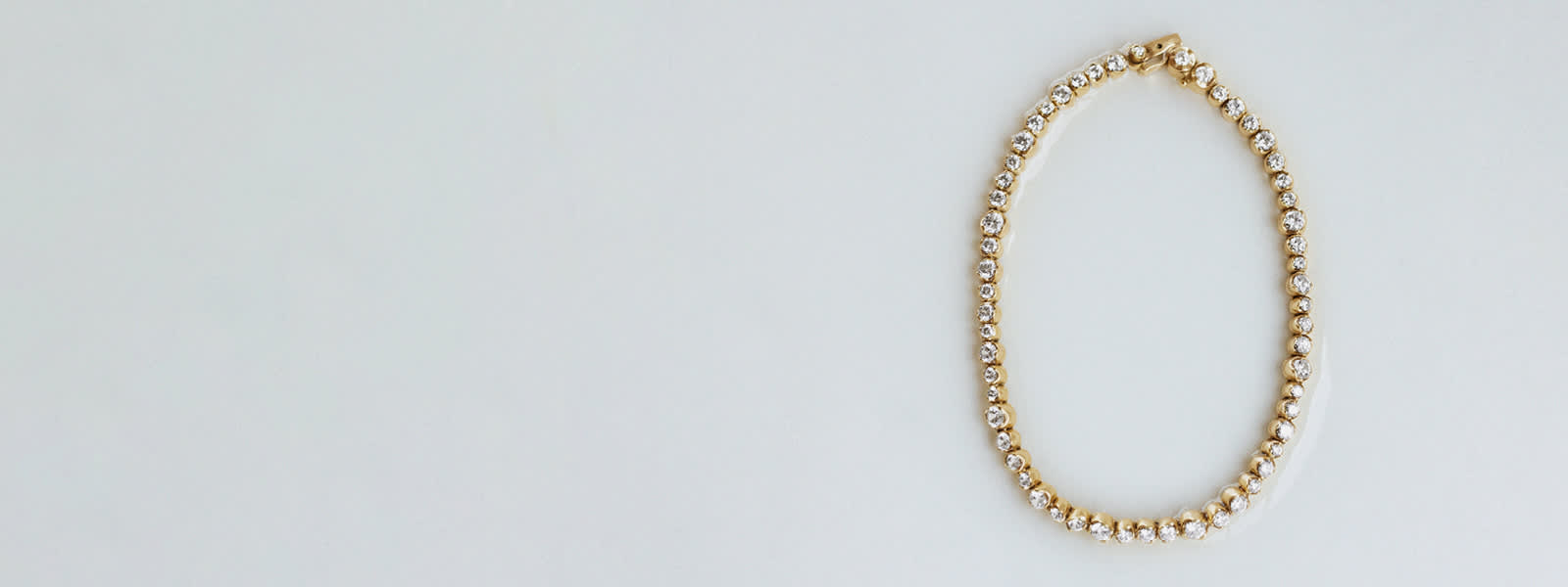 Georg Jensen signature diamonds bracelet in gold with diamonds