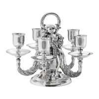 Danam Antik Aps - Georg Jensen Sterling Silver Pair of five-branch  Candelabra No 537(2) (1925-1933) Design Harald Nielsen H 23 cm (9.05 in) W  32 cm(12.59 in) Combined Weight 1977gr (69.73 oz)