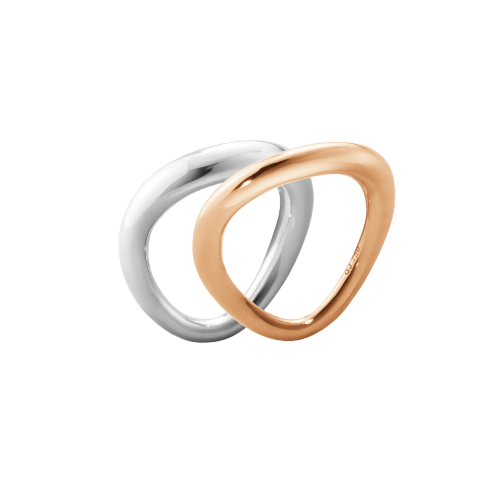 Offspring rose gold and sterling silver ring combination Offspring rose gold and sterling silver ring combination