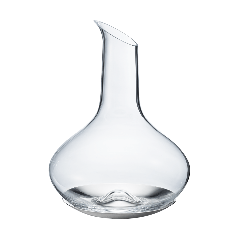 Sky glass wine carafe with steel coaster | Georg Jensen