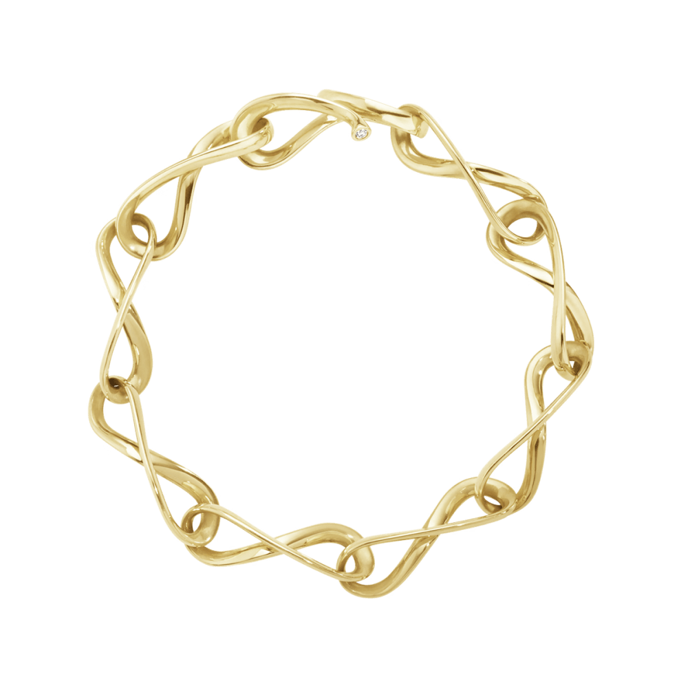 Infinity yellow gold bracelet with diamonds | Georg Jensen Infinity yellow gold bracelet with diamonds | Georg Jensen