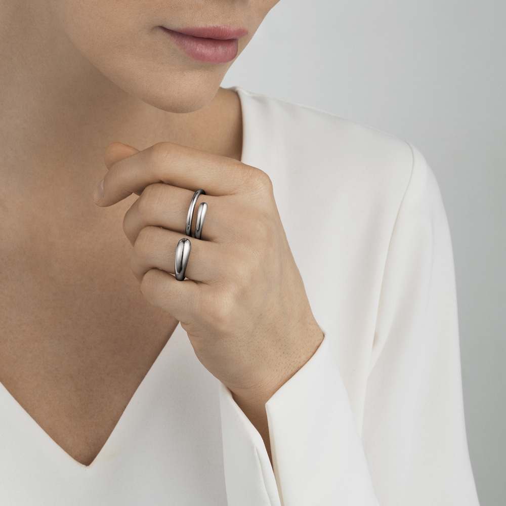 MERCY simple, double ring in sterling silver | Georg Jensen MERCY simple, double ring in sterling silver | Georg Jensen