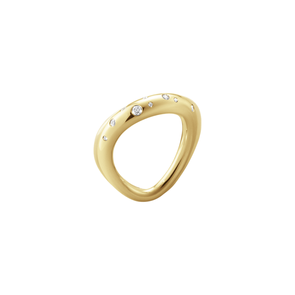 OFFSPRING ring in 18k yellow gold with diamonds | Georg Jensen OFFSPRING ring in 18k yellow gold with diamonds | Georg Jensen