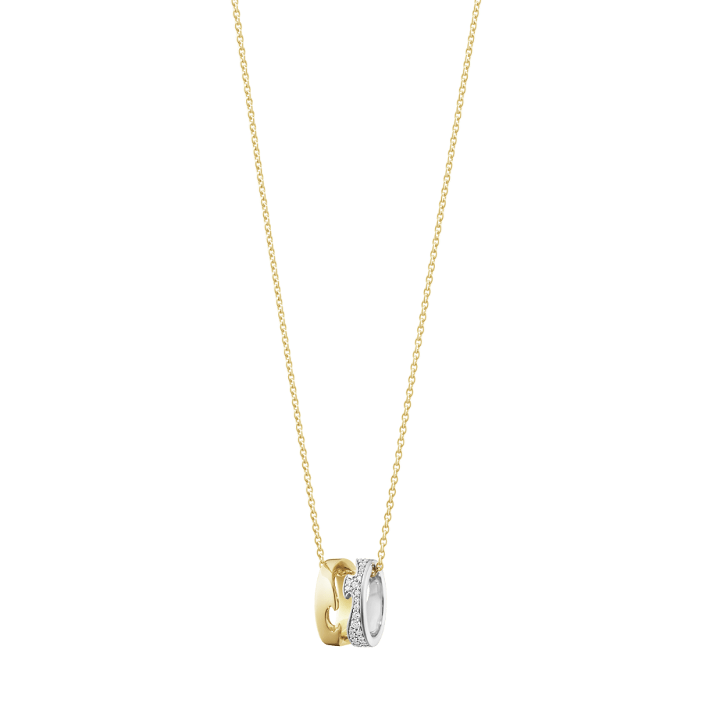 Fusion open pendant in 18kt yellow and white gold | Georg Jensen Fusion open pendant in 18kt yellow and white gold | Georg Jensen