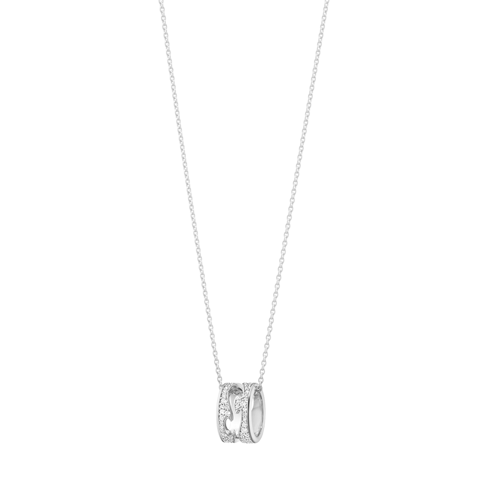 Fusion open pendant in 18kt. white gold | Georg Jensen