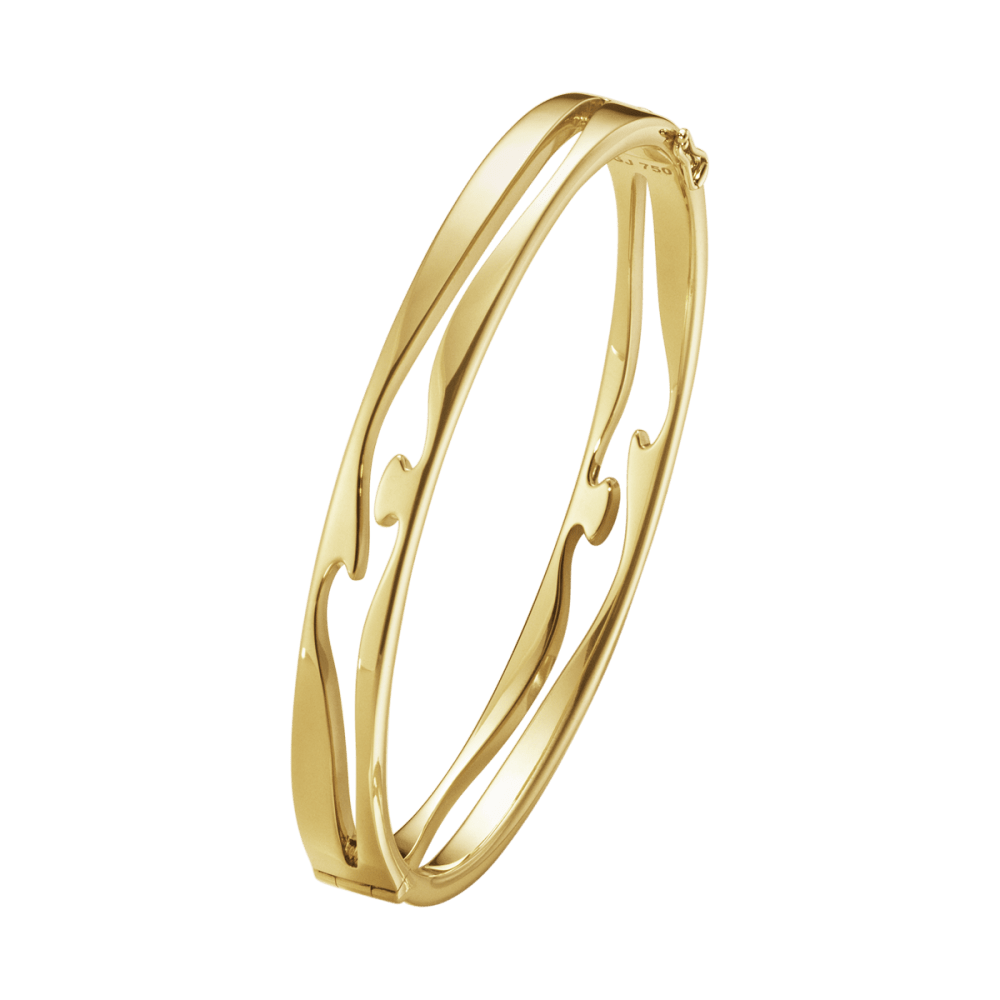 Fusion 18kt yellow gold open bangle | Georg Jensen Fusion 18kt yellow gold open bangle | Georg Jensen