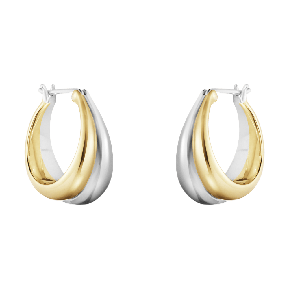 カーブ(Curve) スターリングシルバー&18Kイエローゴールド ピアス カーブ(Curve) スターリングシルバー&18Kイエローゴールド ピアス
