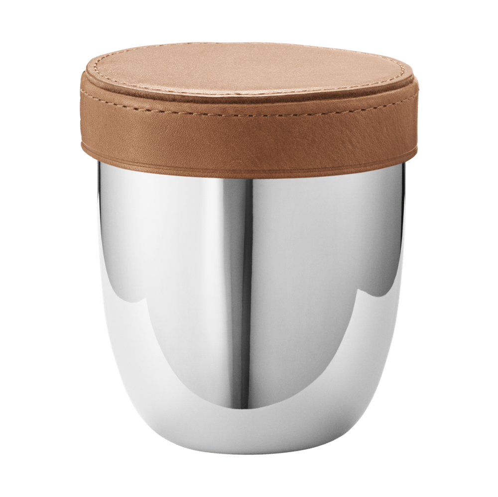 SKY dice cup & dice in stainless steel & leather