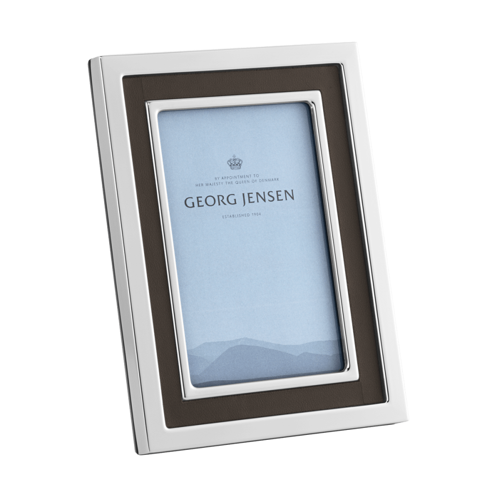 MANHATTAN Frame, small, in stainless steel and leather