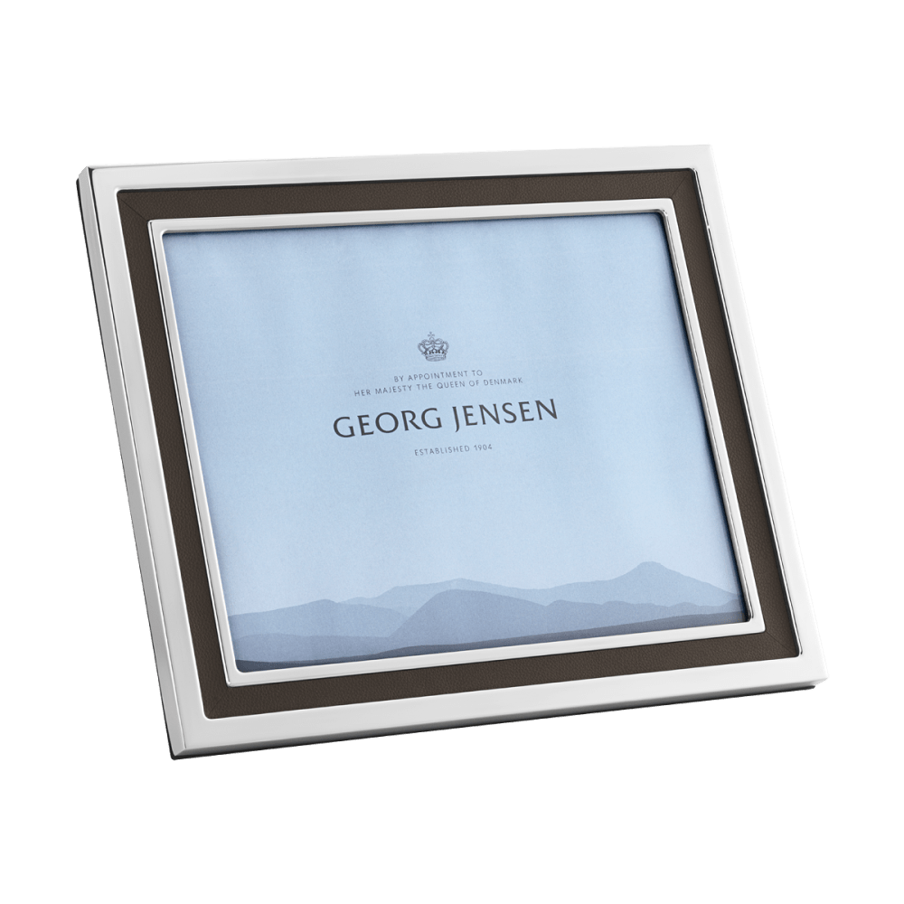 MANHATTAN Frame large in stainless steel and leather